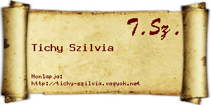 Tichy Szilvia névjegykártya